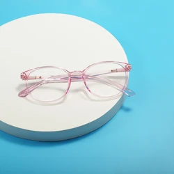 TR90 Men Women Round Plastic Full Rim Spectacle Transparent Stylish Square Eyeglasses Frames For Optical Prescription Lens