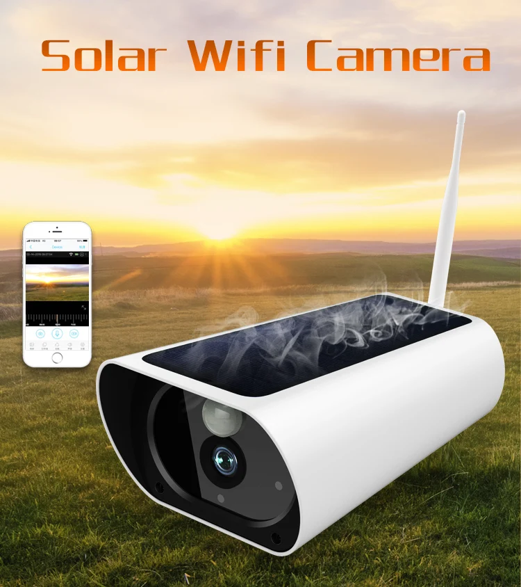 i-Cam+ APP  2MP 1080P Solar Power Low Comsunption  WIFI IP Bullet  Camera IR Night Vision  Security CCTV Baby Monitor