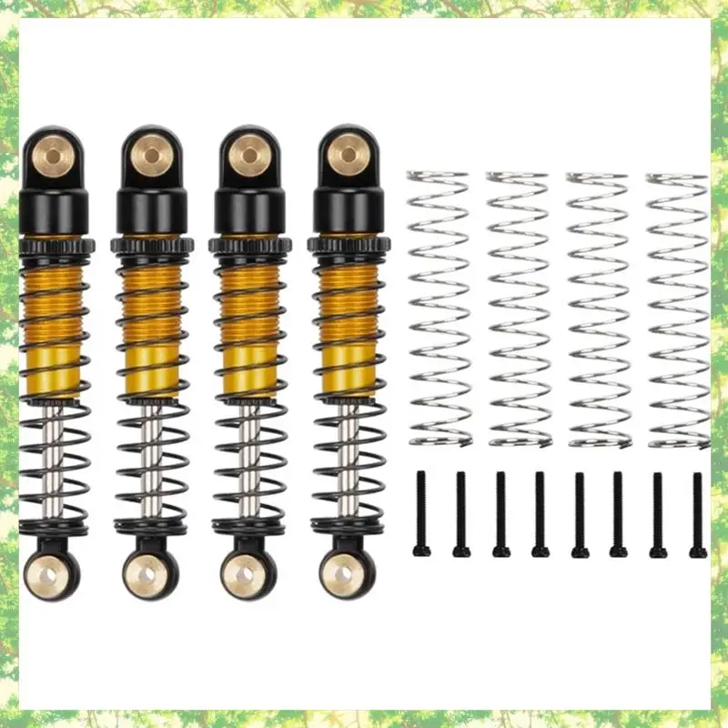 T84C-4Pcs 40Mm 금속 충격 흡수기 댐퍼 축 방향 SCX24 C10 JLU 글래디에이터 브론코 1/24 RC 크롤러 자동차 업그레이드 부품