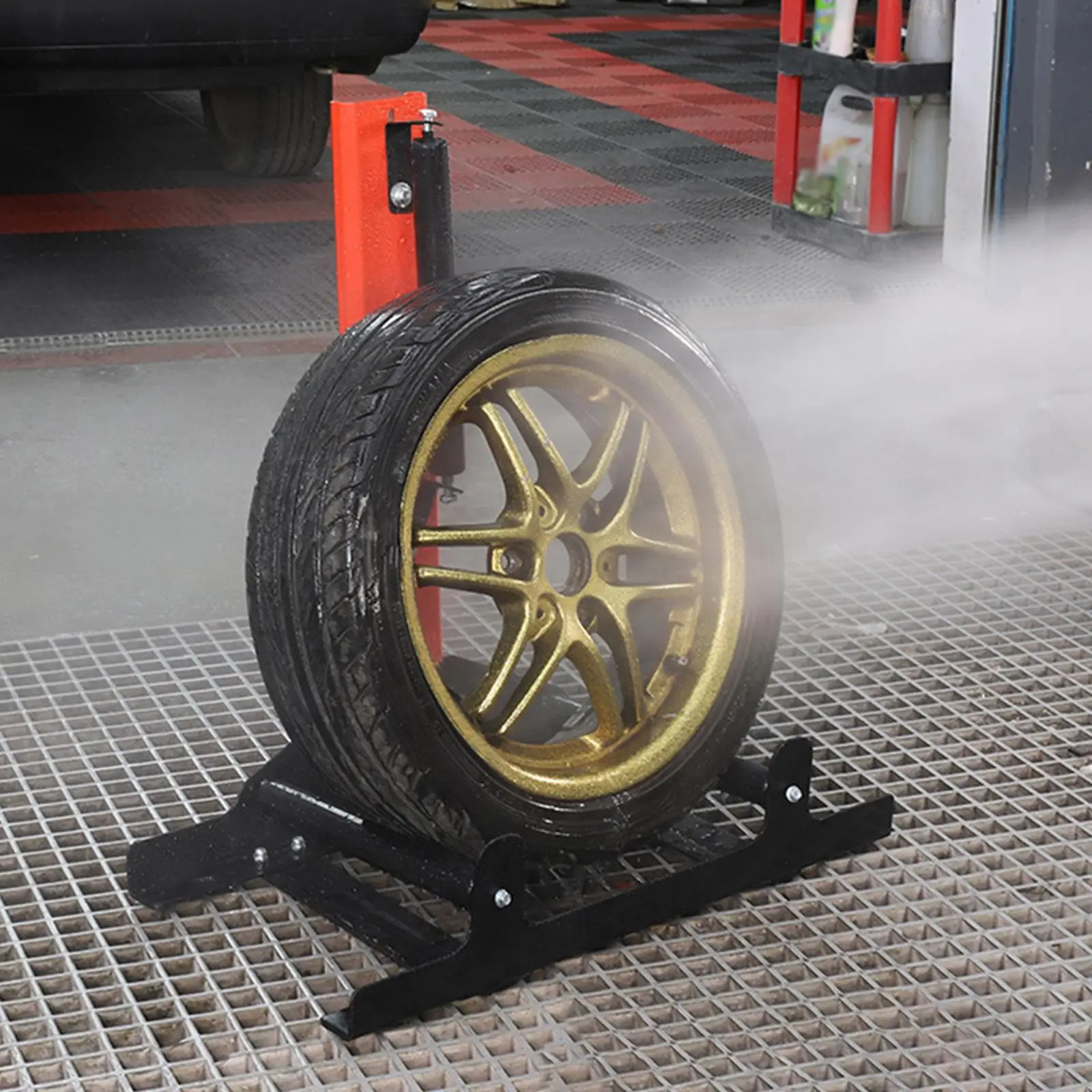 Wheel Detailing Stand Car Wheel Washing Rack wheel tire rim cleaning holde Heavy Duty Tire Detailing Stand for Workshop Car Wash view 4