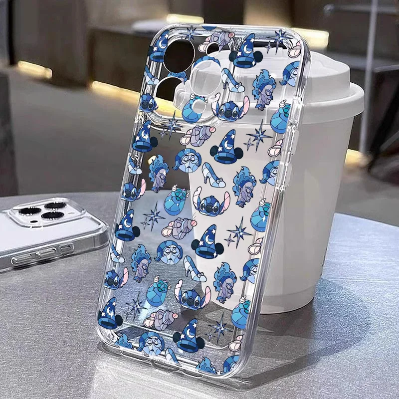 

Disney Stitch Fashion Crystal For OPPO A16 31 5 53 55 60 72 76 78 92 9 97 98 2 92S K11 F11 Pro Transparent Space Phone Case Capa