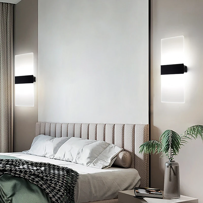 LED Wall Light Induction Night Light Bedside Aisle Corridor Staircase Background Decorative Light Personalized Design AC85-265V