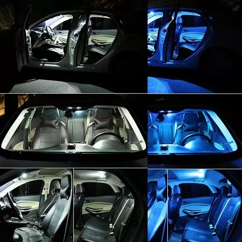 2PCS Car Interior Reading LED Light, C5W C10W 4014 Chips Canbus White Dome Lamp 31-41MM for Reading & Map Light 12V