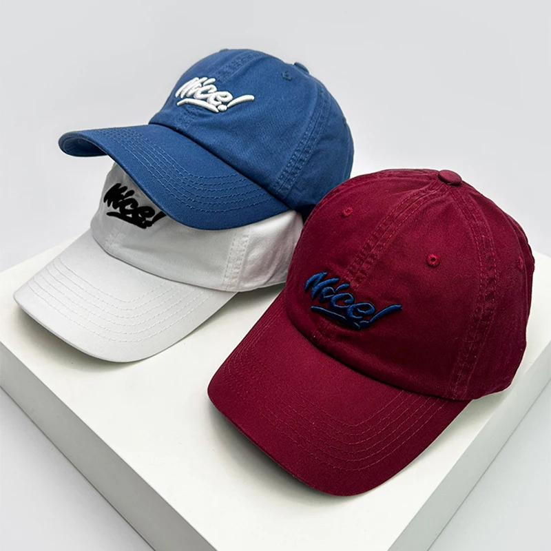 

New Men Women Korean Couple Embroidered Letters Baseball Hats Breathable Sunshade Versatile Casual Snapback Cap Fashion Personal