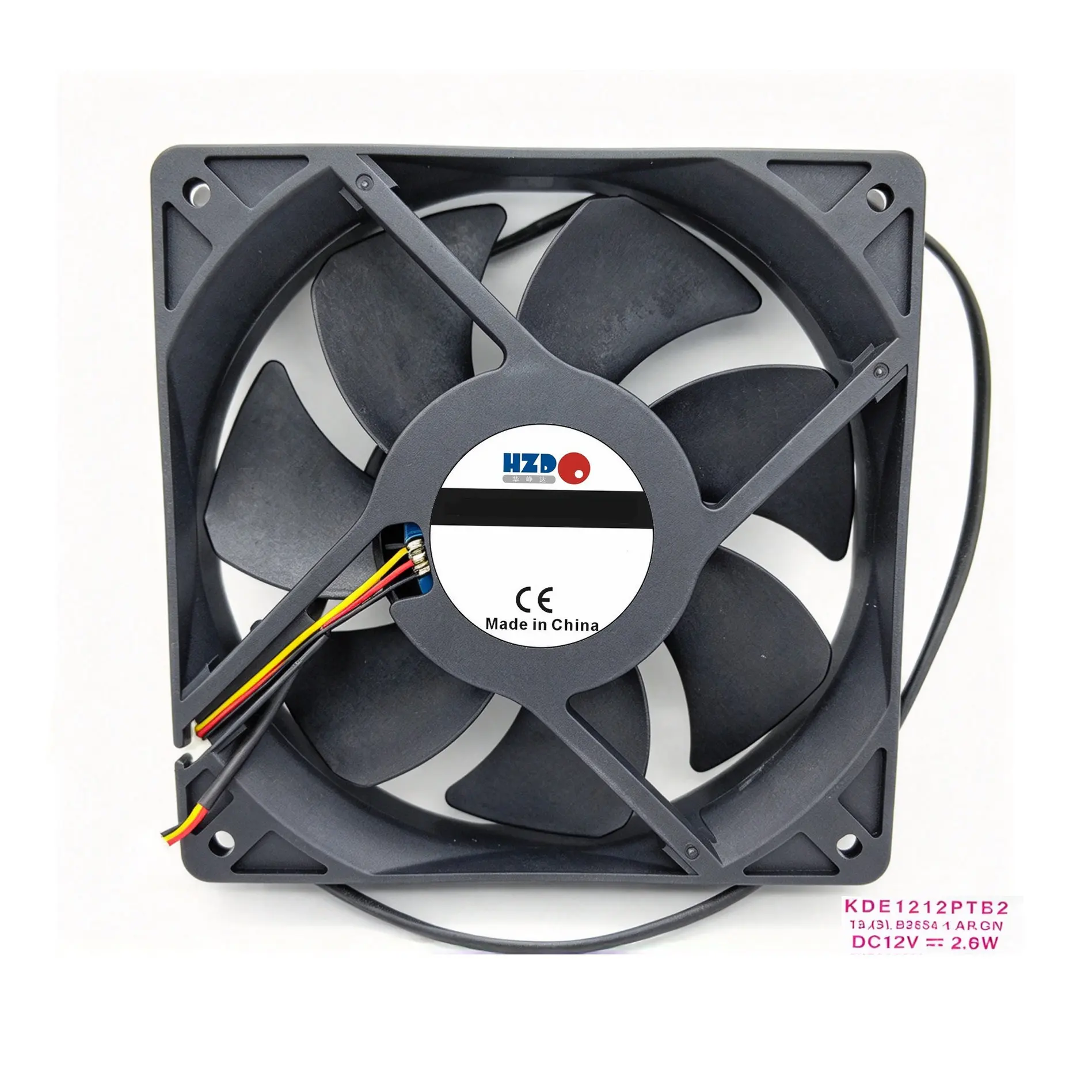 KDE1212PTB2 DC12V 2.6W 120*120*25MM 12CM Tachometer Signal cooling fan