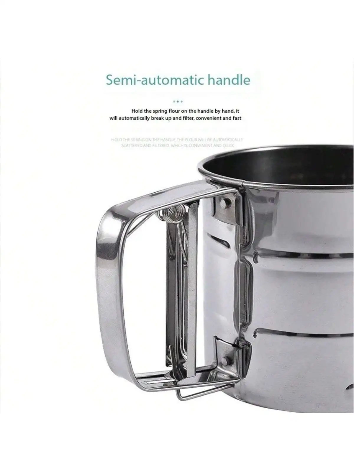 Ручное полуавтоматическое сито для выпечки из нержавеющей стали, 1 шт., ручной пресс в форме чашки