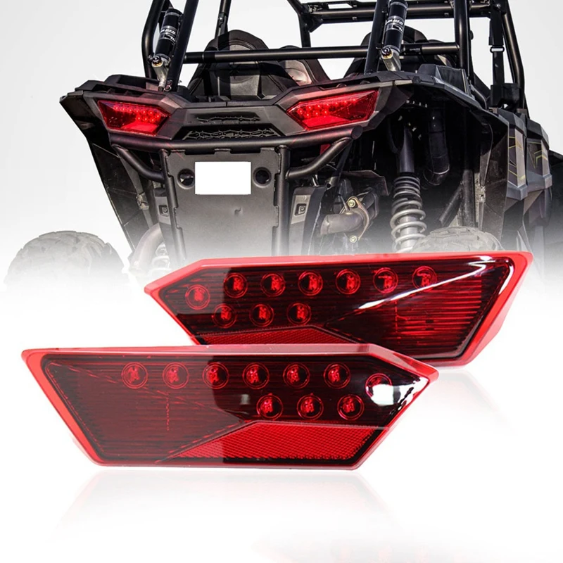 バギー用全地形対応LEDテールライト,Polaris rzr 900 1000 xp xp4 14-16, 12v,1ペア用ブレーキライト