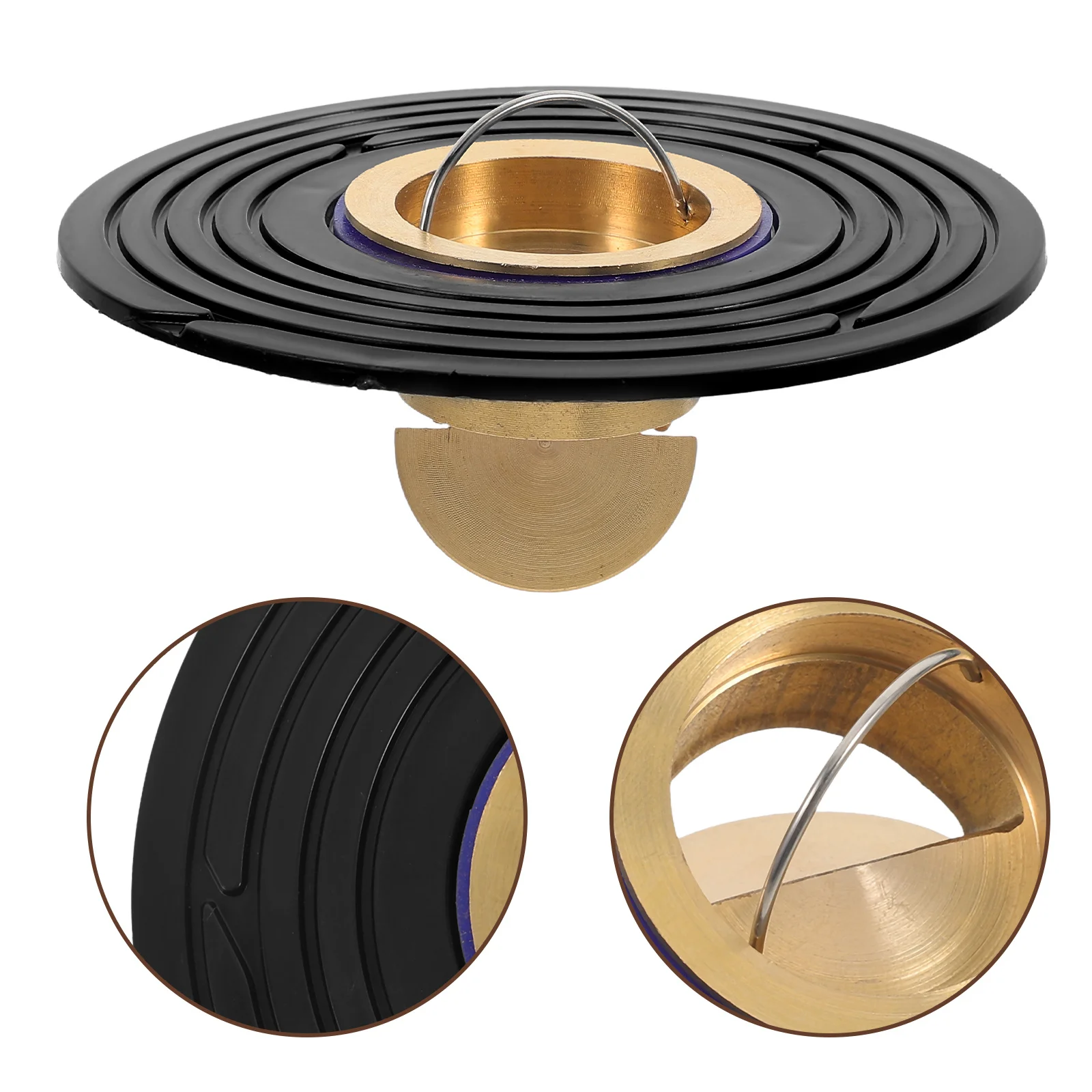 

Floor Drain Strainer Cover with Anti-Blockage Filter for Shower Bathtub Sink Drainage Efficient Hair Catcher Copper Drain