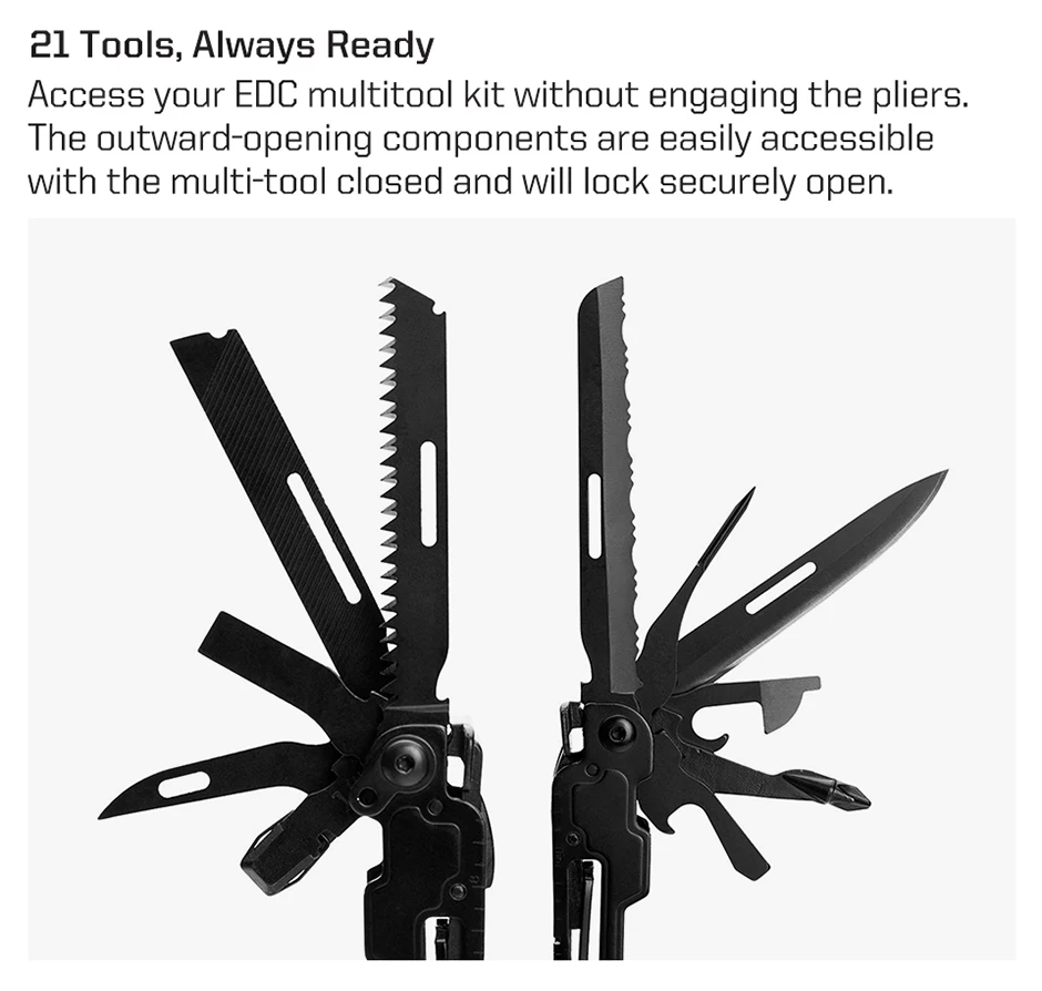 SOG 21-in-1 Professionelles Multitool mit Säge, Schraubendreher-Sets, Klappmesser, EDC Multifunktionszange, Handwerkzeuge, Taktische Ausrüstung – Detail 12