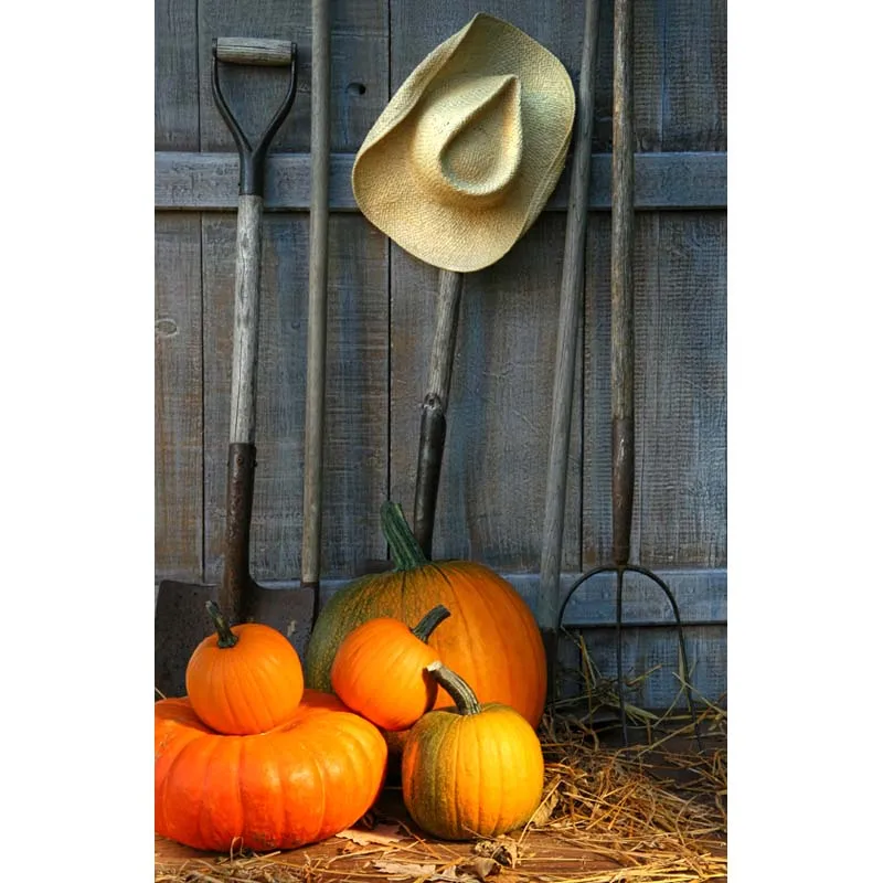 Golden Autumn Farm background Halloween Decoration Kid Photo Backdrop for Photography Studio kits Video  Accessories Fotografia