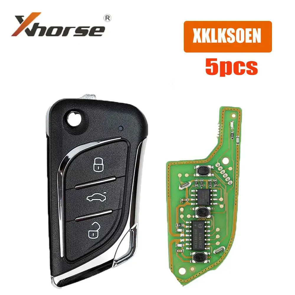 

5pcs Xhorse XKLKS0EN VVDI Wire Remote Key 3 Buttons Universal Car Remote Key for VVDI Mini Key Tool VVDI2 Car Keys
