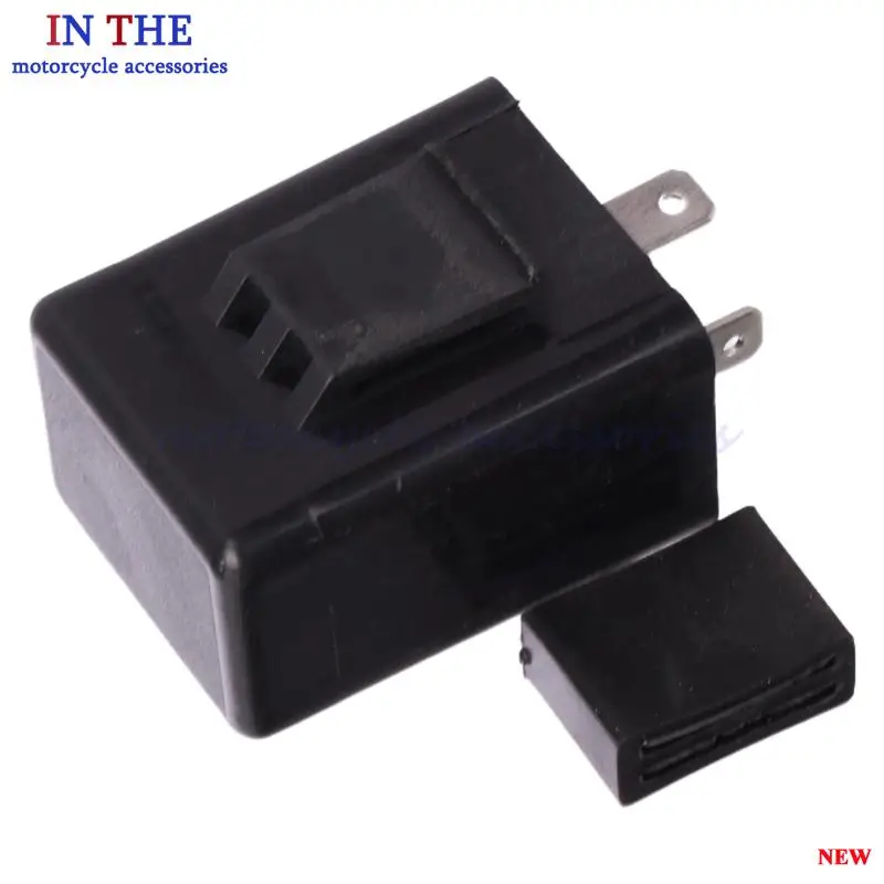 Motorcycle LED Flasher Relay 12V Speed Adjustable 2 Pin LED Electronic Flasher Relay for Motorcycle Turn Signal Direct Replaceme