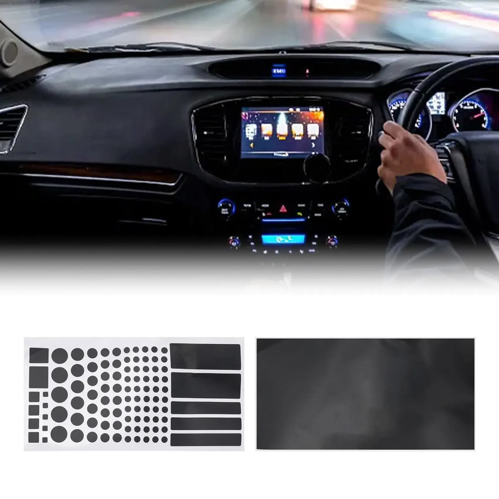 1/2Pcs Auto Motorcycle LED Electronics Light Dimming Stickers LED Light Blackout 50-100% Rate For Electronic Blackout Stickers