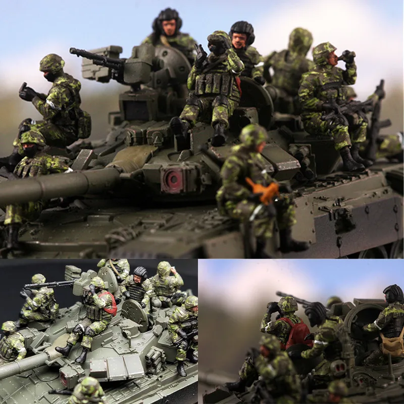 1:72 Scale Model 10Pcs Russian Red Schoolbag Commander Special Team Soldiers Action Figure Toys Scene Accessory Display Gifts