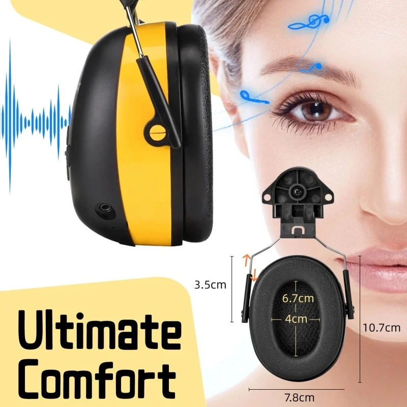 PROHEAR Bluetooth 5.3 อิเล็กทรอนิกส์ Earmuffs พร้อมอะแดปเตอร์สําหรับ 3M H-700 หมวก DEWALT หมวกป้องกันหูสําหรับ Worker ตัดหญ้า