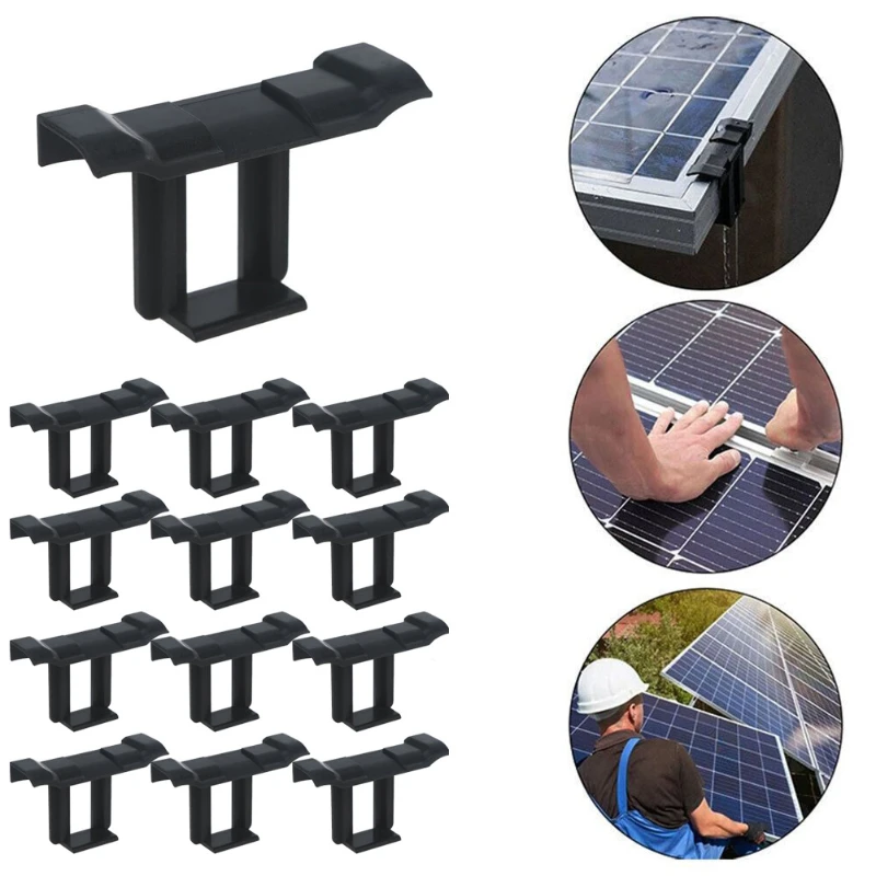 10 PCS Solar Panel Frames Water Drained Away Clip Thick 30/35/40mm PV Panels Auto Remove Stagnant Water Dust Outdoor Tools