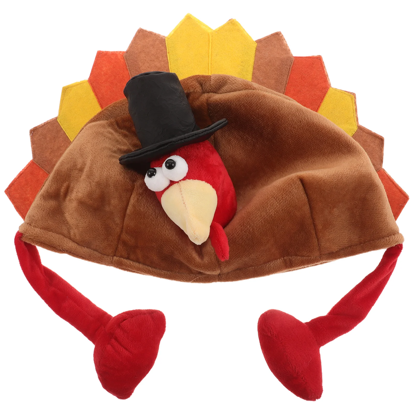 

Adult Turkey Hat Thanksgiving Party Hat Soft Comfortable Fit for All Head Sizes Role Play Costume Decoration Holiday Carnival