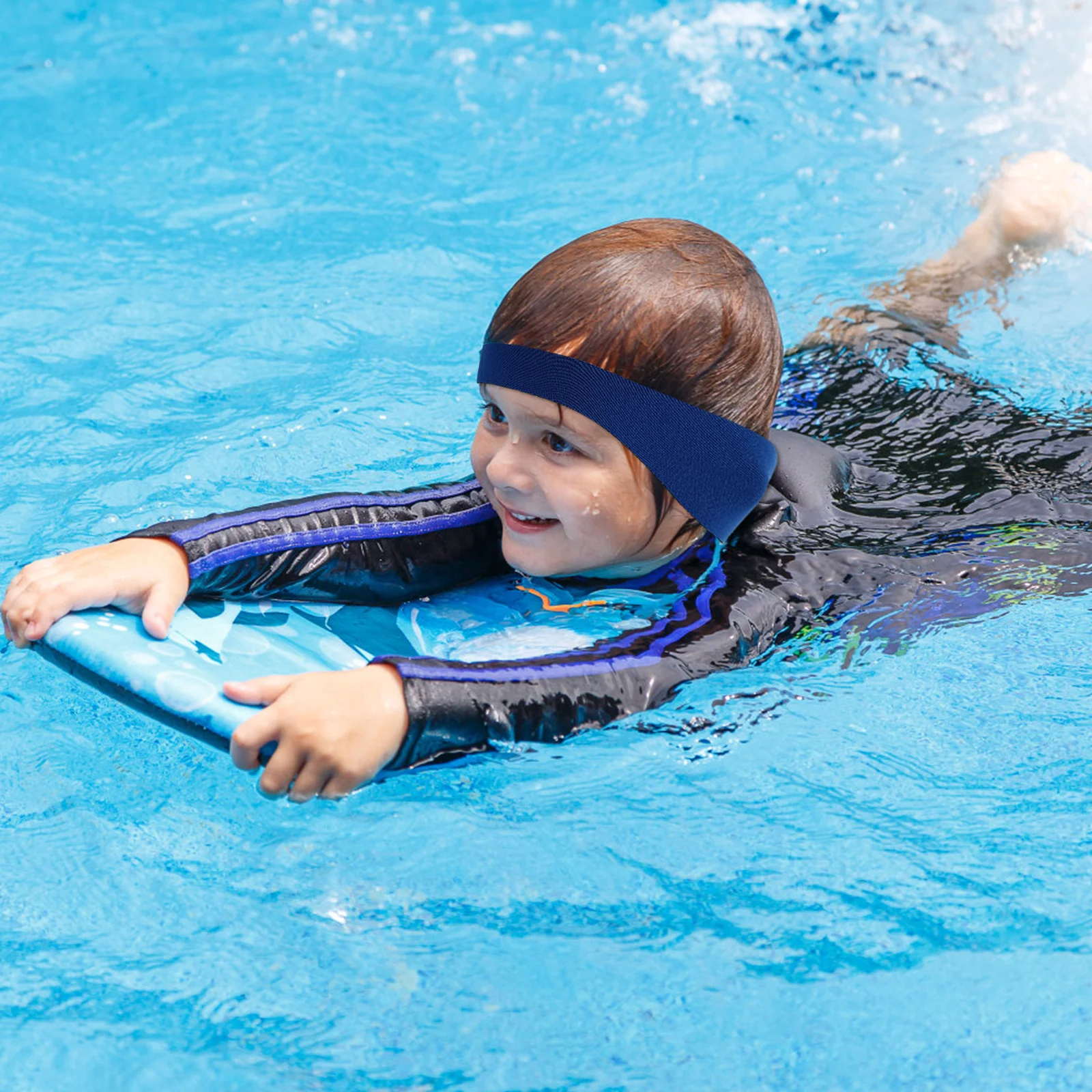 

2Pcs Neoprene Head Protector Band for Swimming Bathing Surfing Kayaking Eco-Friendly Durable Blue Swimming Headband