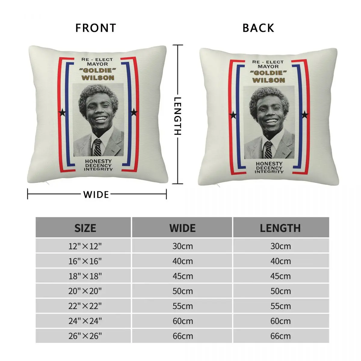 Goldie Wilson Back To The Future Square Pillowcase Polyester Linen Velvet Creative Zip Decorative Room Cushion Cover 45x45