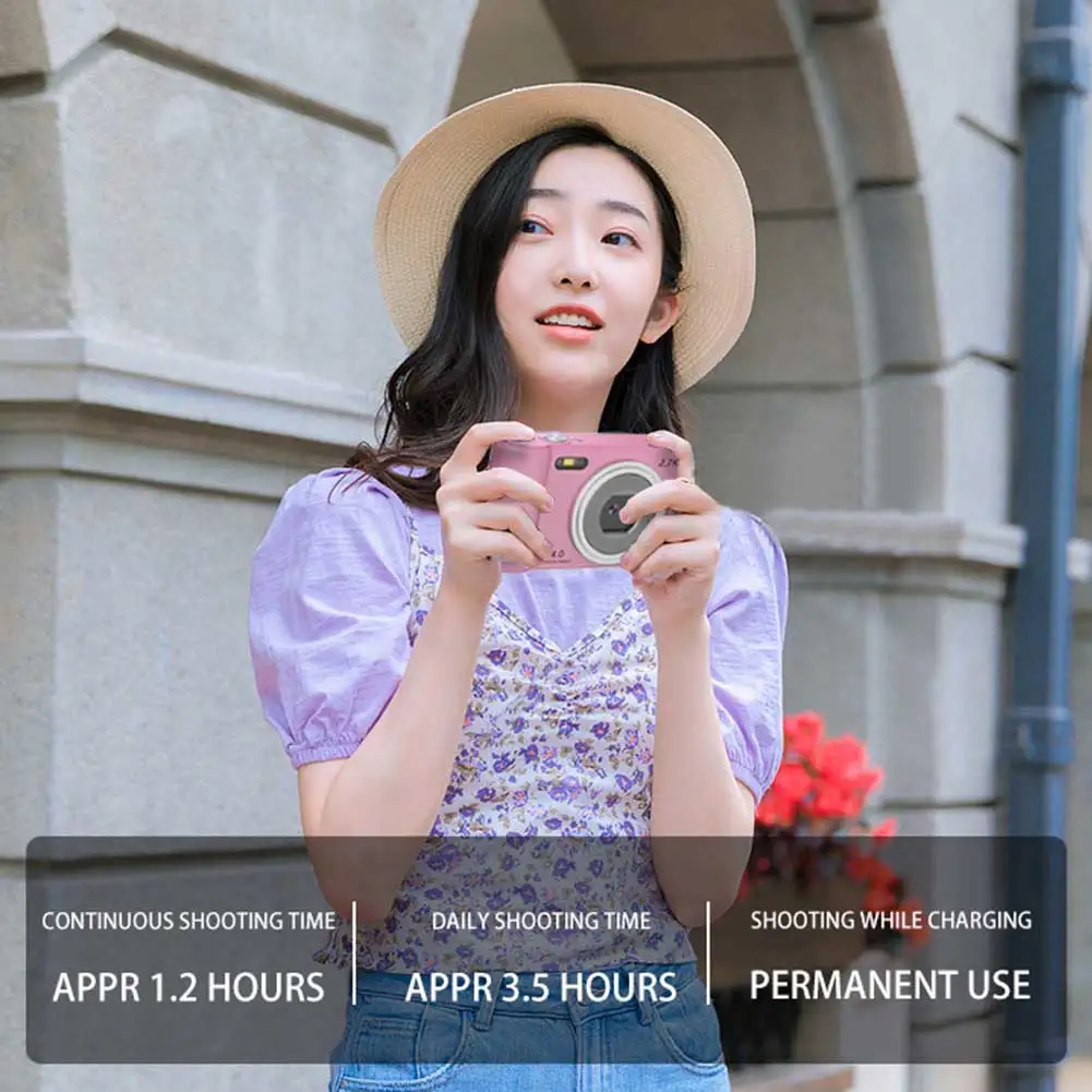 Appareil photo numérique FHD avec carte SD 32 Go, petit appareil photo compact, n'aime 16X, écran 1080 pouces, photographie intérieure du maire, 2.4 P, 48MP