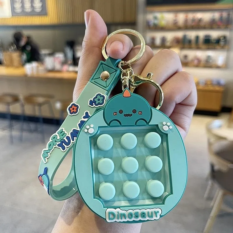 Kneading Keychain Cute Animals Pop Toy Dinosaur Rabbit Duck Vent Keychain Pendant Adult Stress Reduction Toy