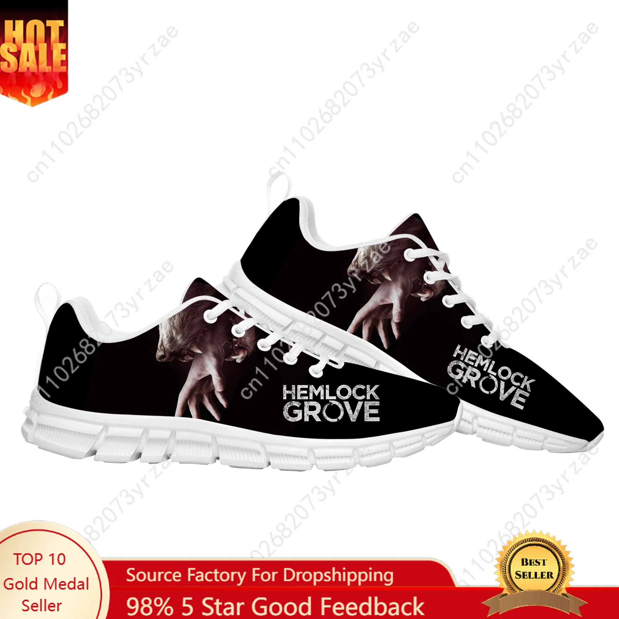 

Hemlock Grove Mens Womens Comfortable Sports Shoes High Quality Fashion Pattern Print Casual Breathable Sneakers Custom Shoes