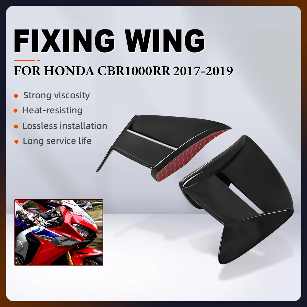 

For Honda CBR1000RR CBR1000 RR 2017-2019 ABS Motorcycle Wing Deflector Fixed Wing Spoiler Aerodynamic Side Winglet Fairing Kit