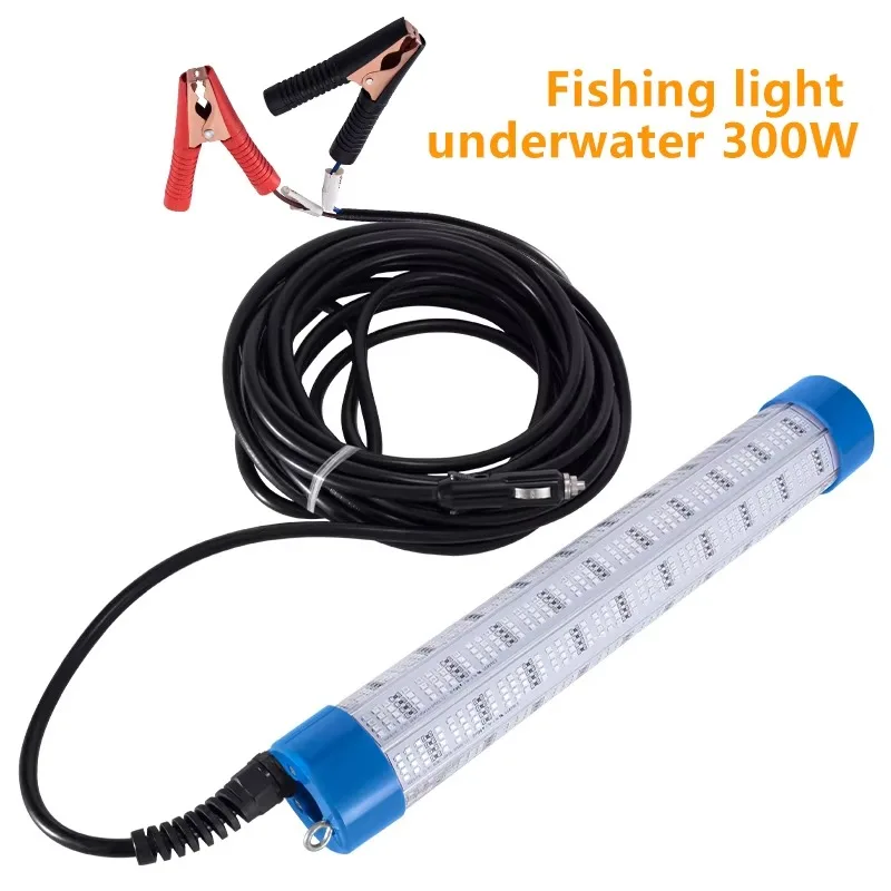 Led Vissen Licht 300 W Waterdicht IP68 AC/DC 27000LM Zalm Vangen Grote Vis Inktvis Boot Vissen licht