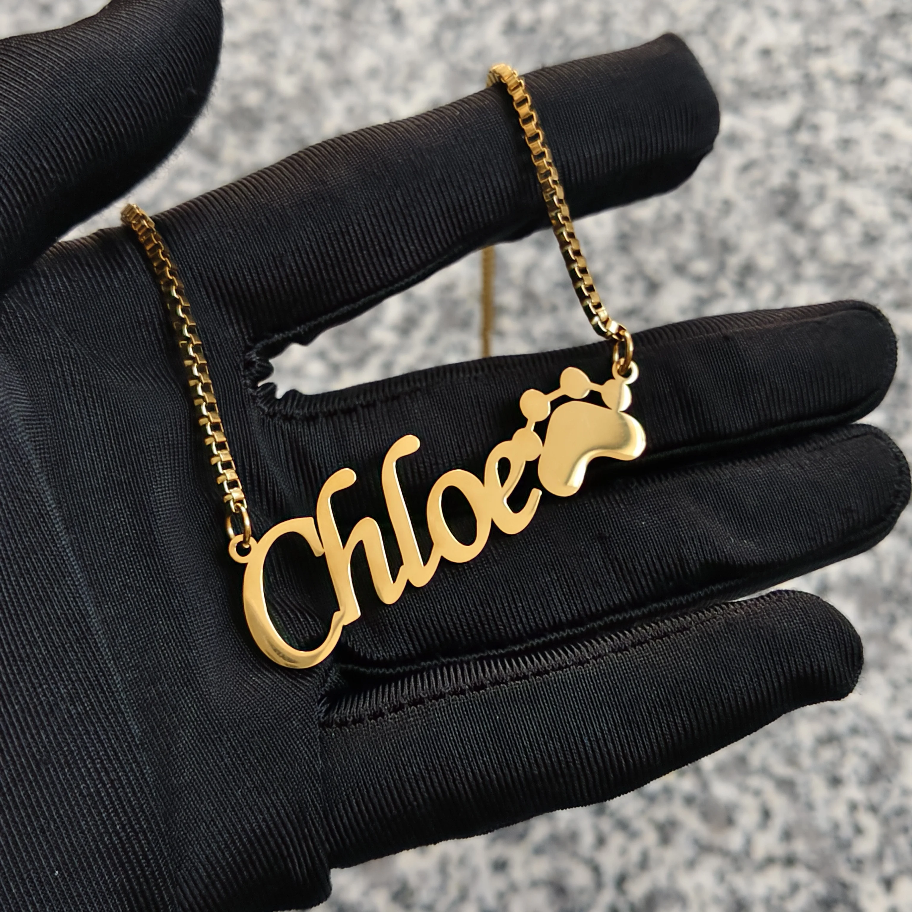 

DHQH Customized Name Pet Claw Necklace Personalized Letter Dog Claw Necklace Christmas Gift Factory Direct Sales Drop Shipping