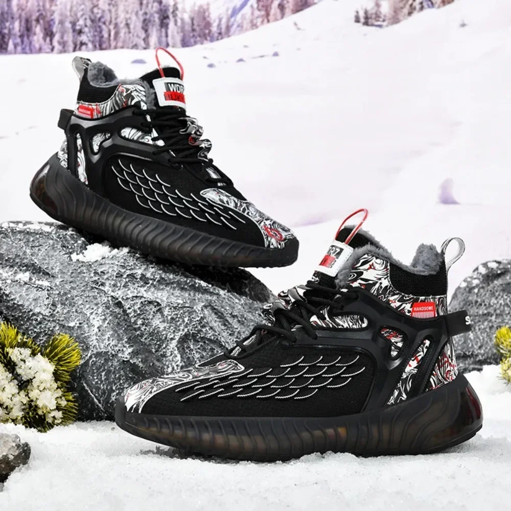 

men boots 2024 New Winter Slippers Warm Men Shoes Waterproof Non-Slip Plush Sneakers Male tenis shoes Boots Men Sneakers Winter