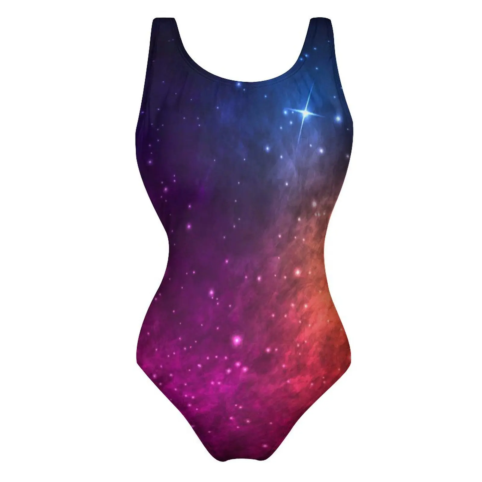 Colorful Galaxy Swimsuit Sexy Stars and Nebula One Piece Swimwear Push Up Swimsuits Kawaii Fitness Beach Outfits