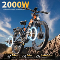 E-bike PULUMA 2000W/100W Peak Motor 48V20AH Battery Mountain Electric Bicycle 26*3.0 Inch Fat Tire Hydraulic Brake Electric Bike