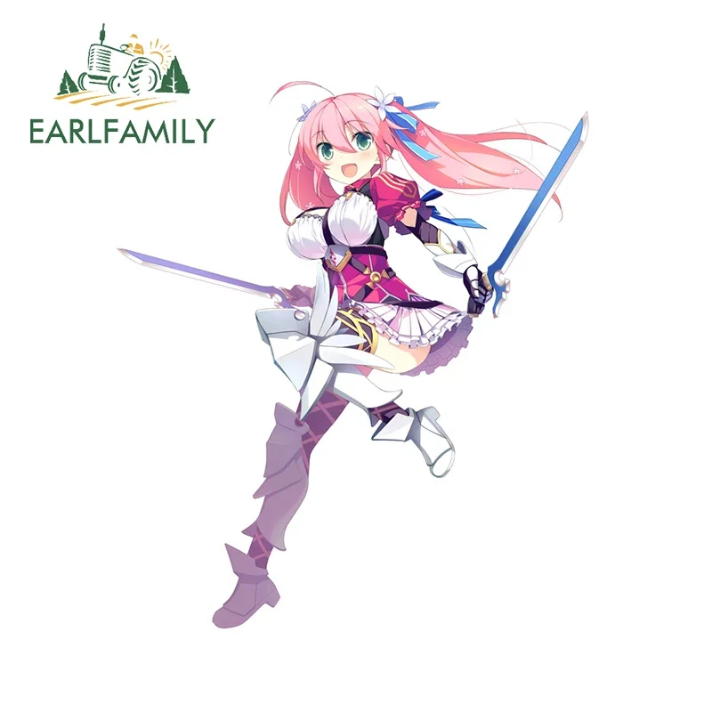 

EARLFAMILY 13 см X 11,1 см для девочки-меч Ruruka Azumaya, автомобильная наклейка, аниме-наклейка, кемпер, доска для серфинга, солнцезащитный крем, украшение в стиле граффити