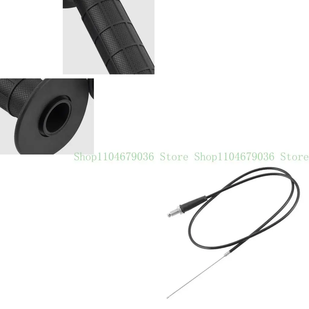 

Twist Throttle Accelerator Handle Grips and Bent Cable Throttle Cable & Grips for 50cc 110cc 125cc 150cc 250cc Dirt Bike