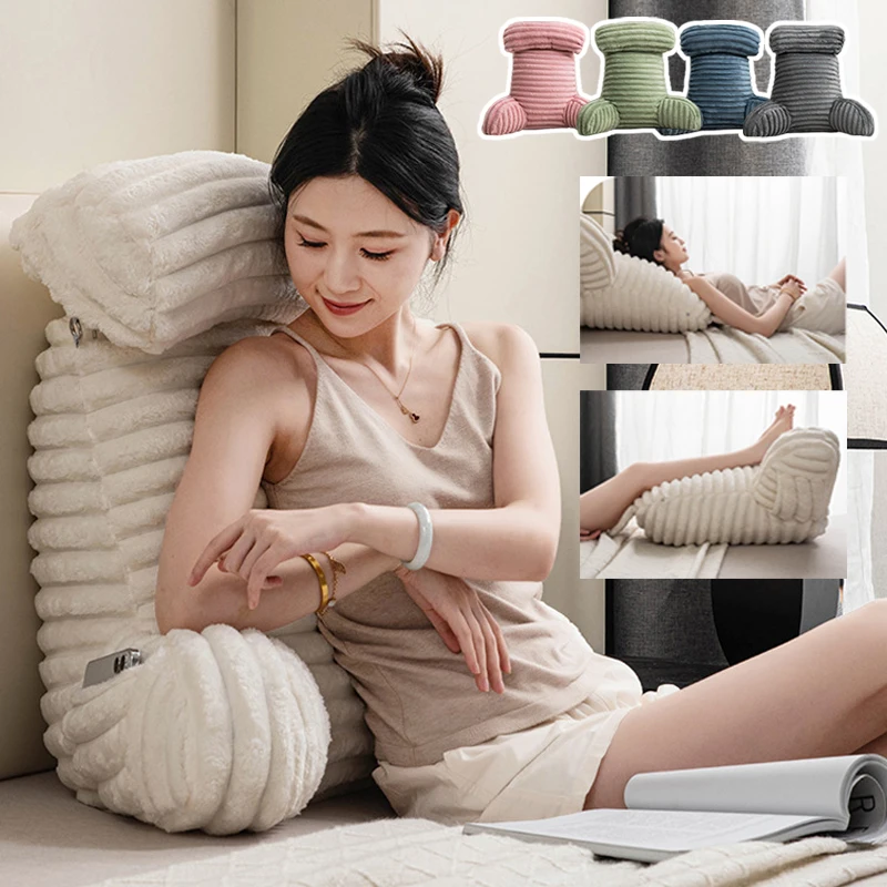 

Bedhead Soft Bag Waist Pillow Solid Colored Plush with Handle Seat Cushion Pregnant Women Protect Their Waist Backrest Pillow