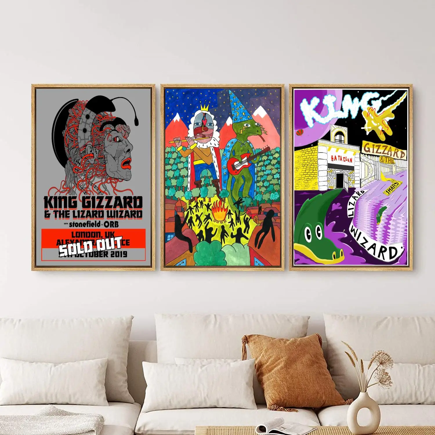 King Gizzard & the Lizard Wizard Poster  Wall Art Canvas Posters Personalized Gift Modern Family bedroom Decoration Art Poster