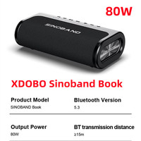 80W high-power XDOBO Sinoband Book portable wireless Bluetooth speaker ultra-low frequency outdoor camping party stereo speaker