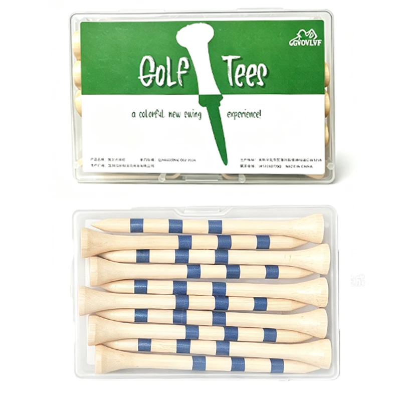 Golf New Bamboo Nail Durable High-Quality Ball TEE With Stripes (83mm 70mm optional) High Stability Bamboo Nail