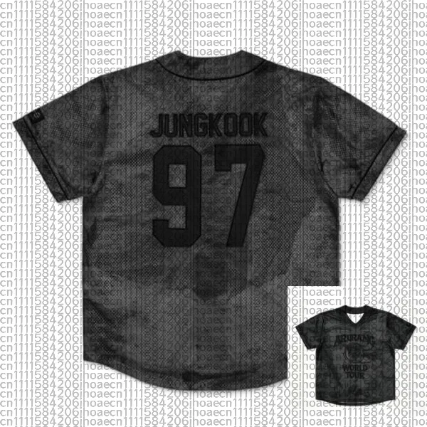 BTS What Is Your Love Song Arirang World Tour Konzert 3D Unisex Jersey, Kpop Y2k Atmungsaktives V-Ausschnitt-Shirt in Grau für Erwachsene und Kinder – Detail 5