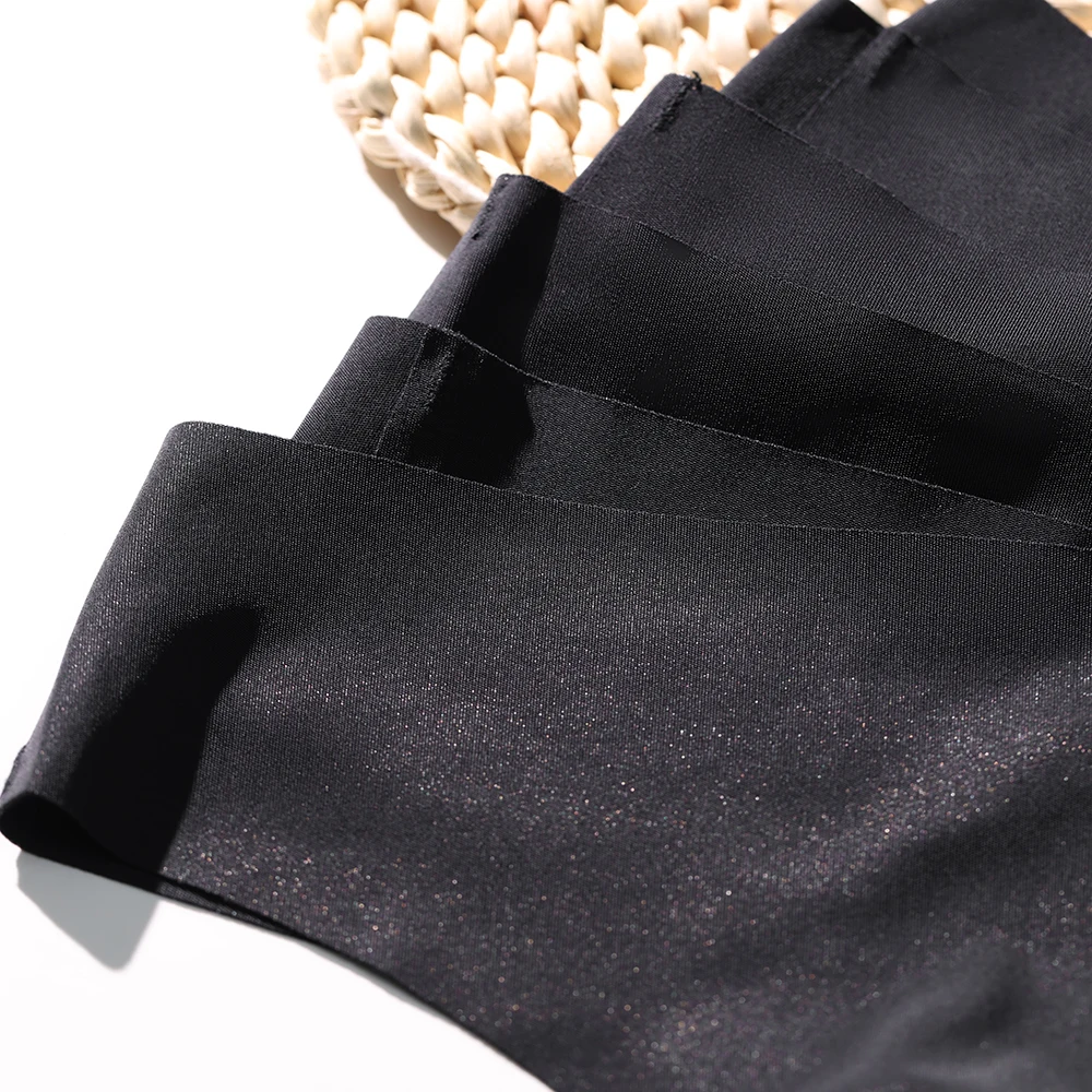 Tangas sexys de seda sin costuras para mujer, ropa interior femenina de tiro bajo, bragas deportivas, lencería sólida, 6 piezas