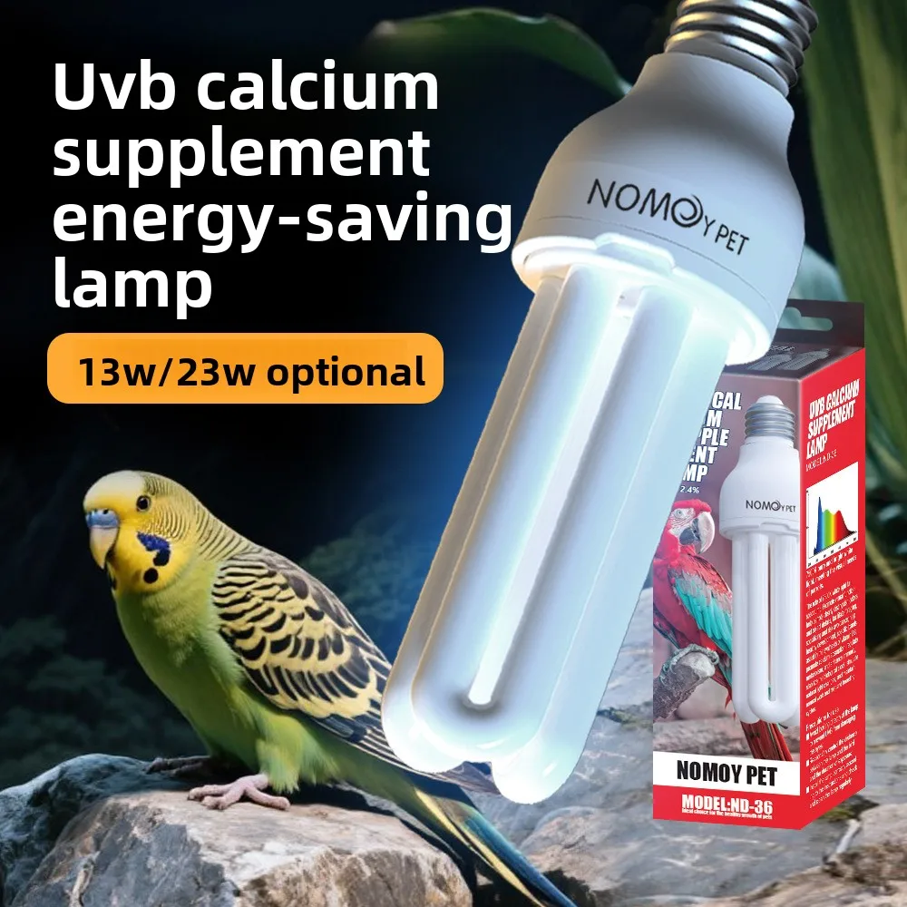 

NOMOY U-Shaped Reptile & Bird UVB Lamp 2.4% UVB Full Spectrum Light for Calcium Absorption,Bulb for Parrot,Turtle,Leopard Gecko