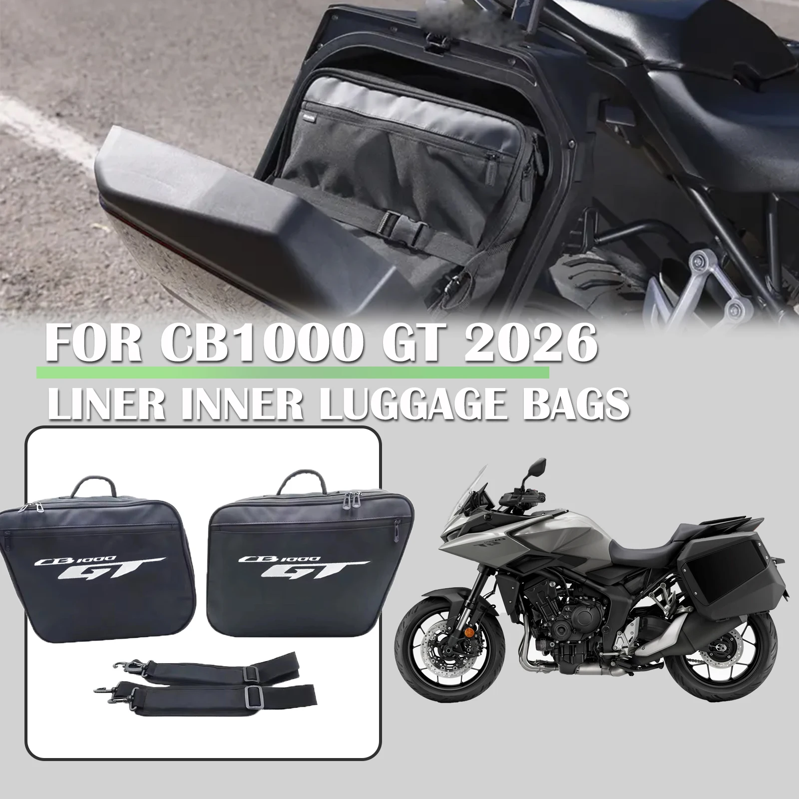 For Honda CB1000 GT 2026 Motorcycle Pannier Liner Black Luggage Side Case Inner Bag Large capacity waterproof inner bag