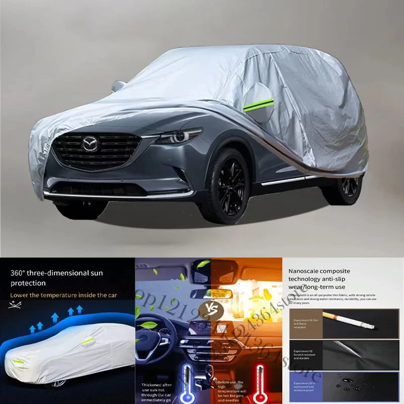 

For Mazda-CX-9-Auto Anti snow Anti dust Anti-uv Anti peeling paint And Anti Rainwater 210t car cover Car cover protection