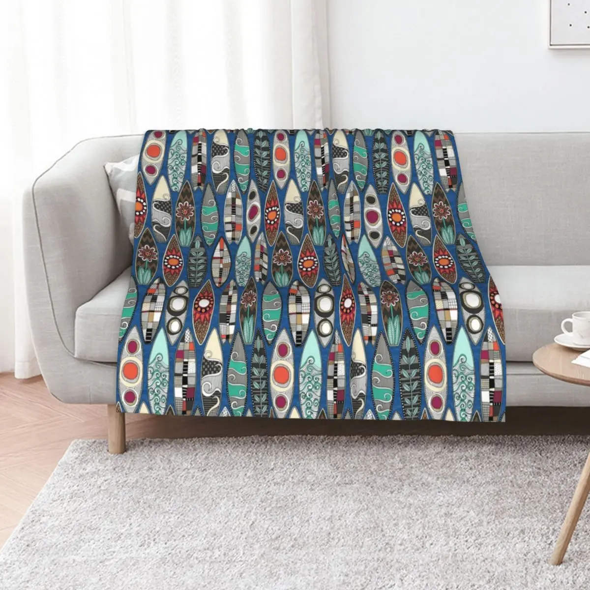 surfboards blue Throw Blanket for sofa christmas gifts For Baby Comforter Summer Beddings Baby Blankets