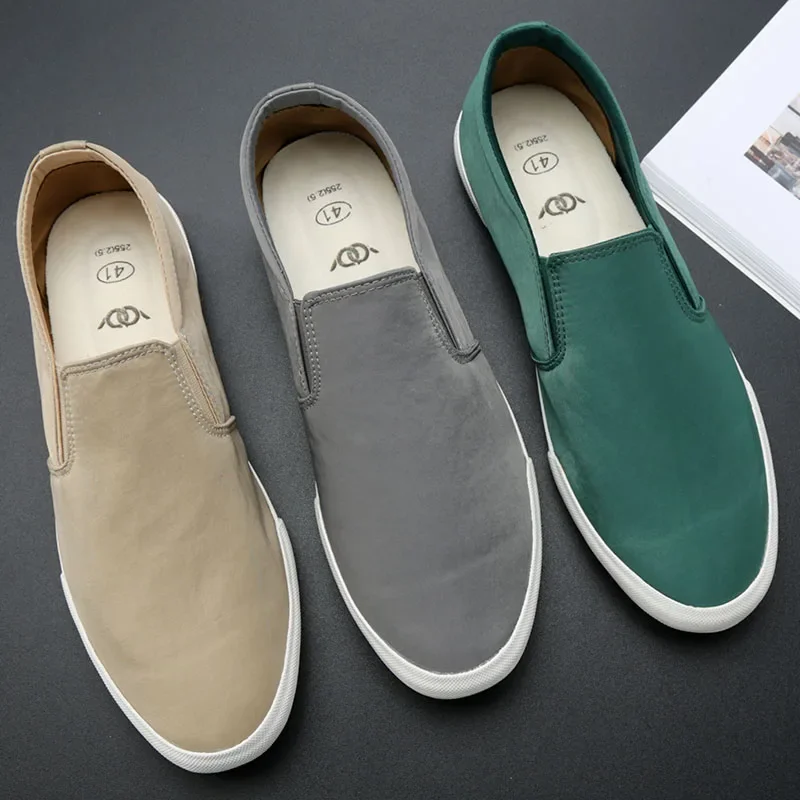 Spring New Vulcanize Shoes Men Breathable Colourful Canvas Sneakers Korean Fashion Lazy Comfortable Loafers EB20034