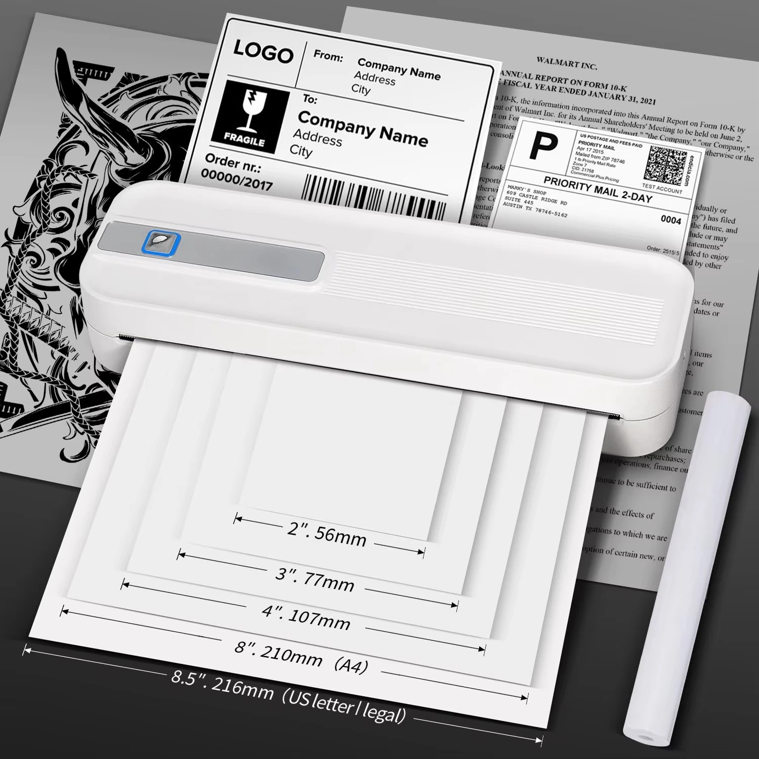 Netum Portable Thermal Printer Professional A4/A5 Paper Mini Inkless Travel Ink Wholesale