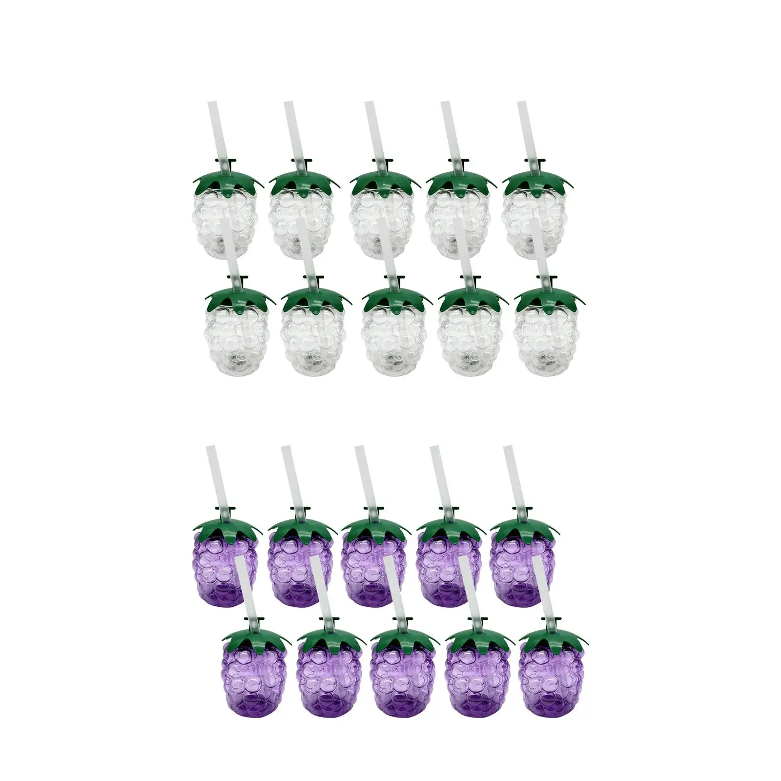 10 Pieces Fruits Grape Cups Cute Tea Juice Ice Coffee 500ml User Friendly