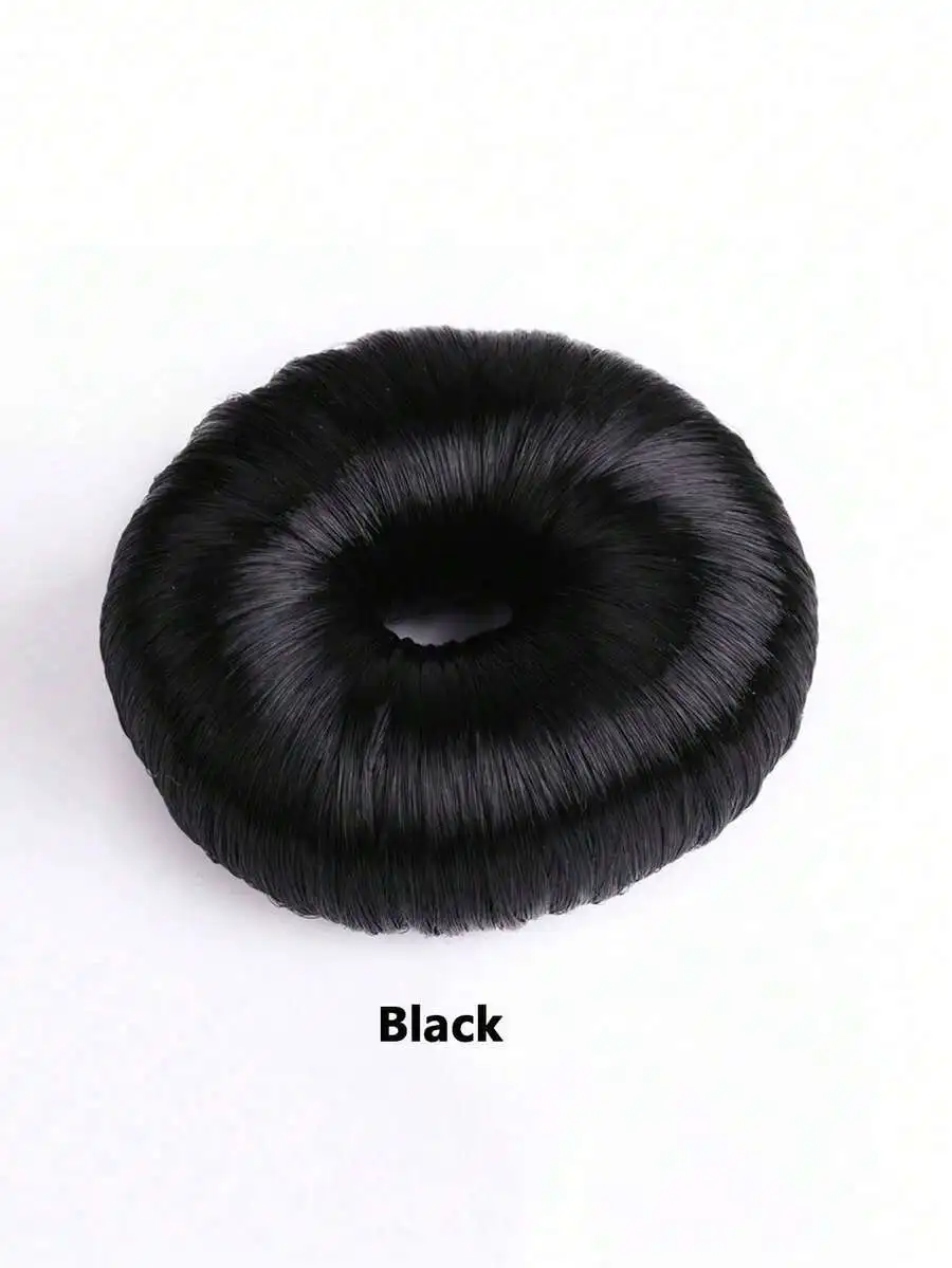 

Black Donut Hair Bun Maker Fluffy Hair Styling Tool For Women