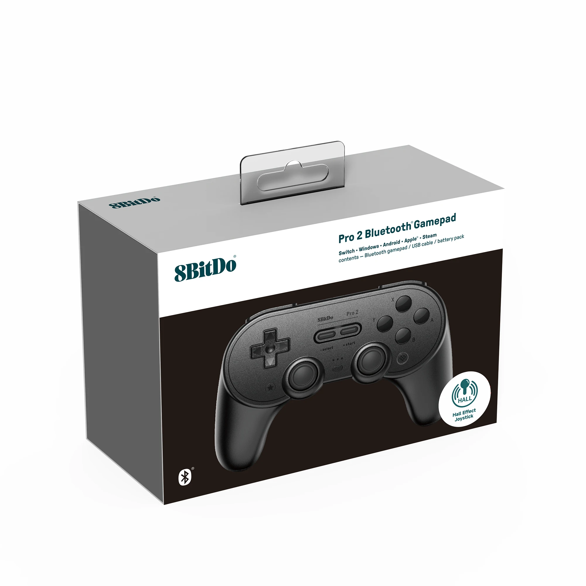 8Bitdo NEW Pro 2 블루투스 게임 패드 홀 효과 조이스틱 Nintendo Switch PC macOS Android Steam Raspberry Pi 게임 컨트롤러