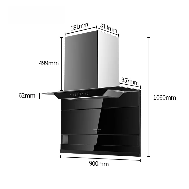 Okap kuchenny sterowany aplikacją, ultra cichy okap kuchenny z funkcją downdraft, okap kuchenny sterowany gestami